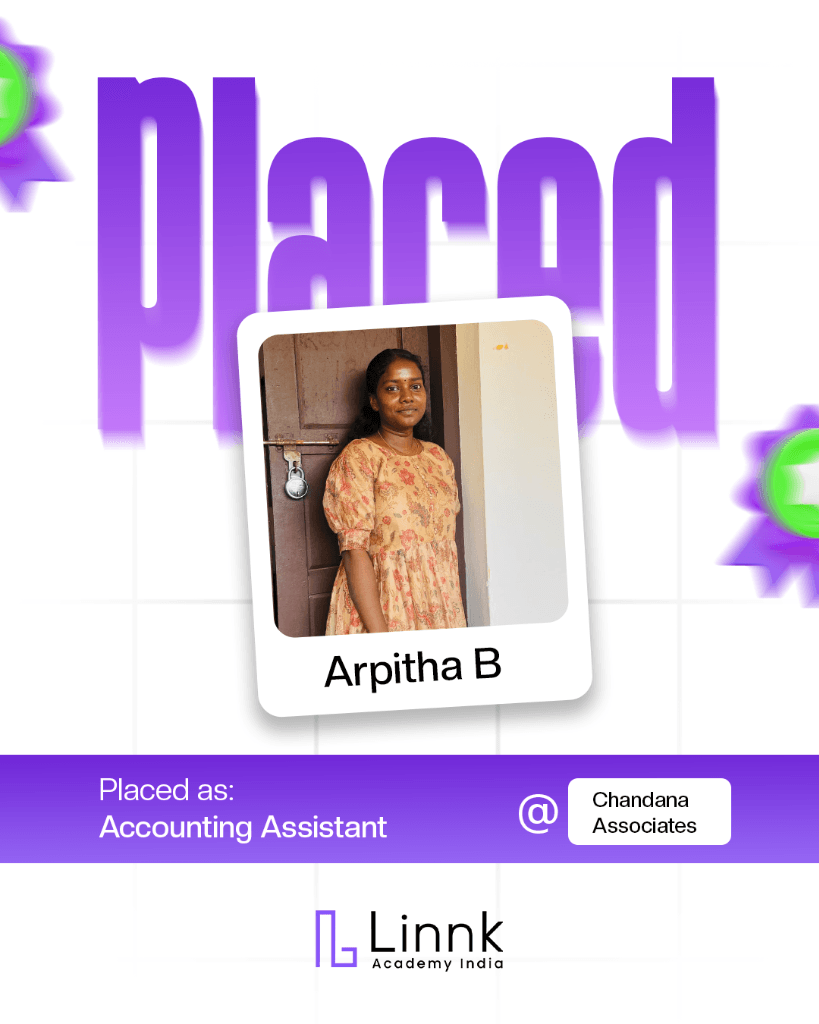 Arpitha B โ placed as Accounting Assistant at Chandana Associates